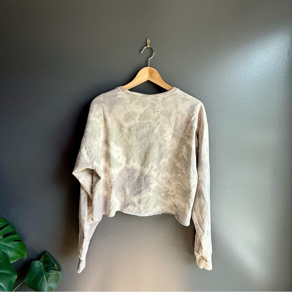 Lala Lounge Subtle Tie Dye Cropped Crew Neck Sweatshirt - Light purple/Pink M - Picture 4 of 5